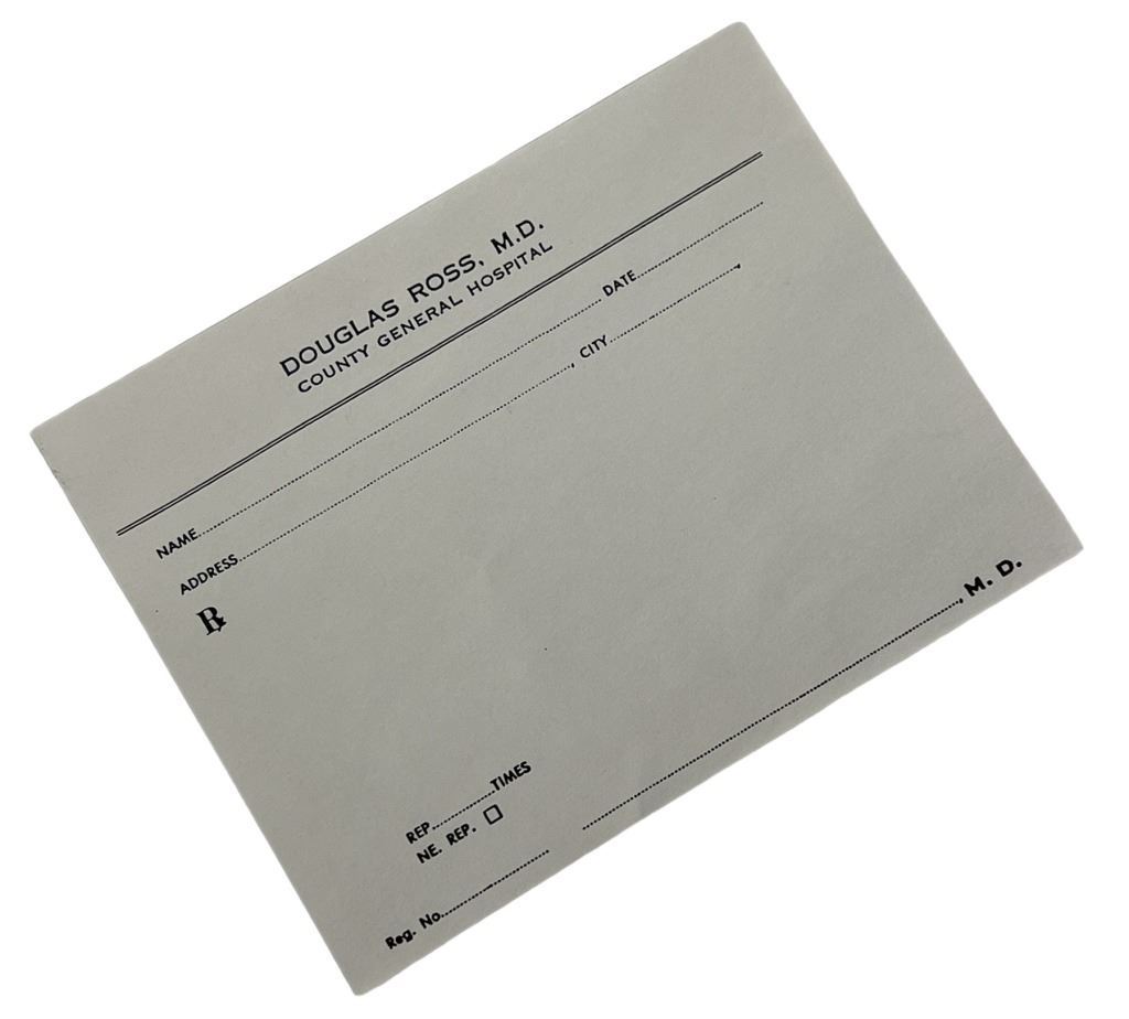 Dc Script Medication ER (1994-2009) - DR. Doug Ross (George Clooney) Pharmaceutical ...