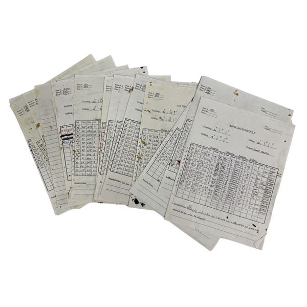 Jumanji' (1995) And Mortal Kombat (1995) - Handwritten ADI Foam Schedules