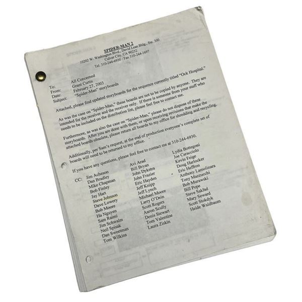 Spider-Man 2 (2004) - Storyboard Shooting Sequence "Ock Hospital" (From Steve Johnson)