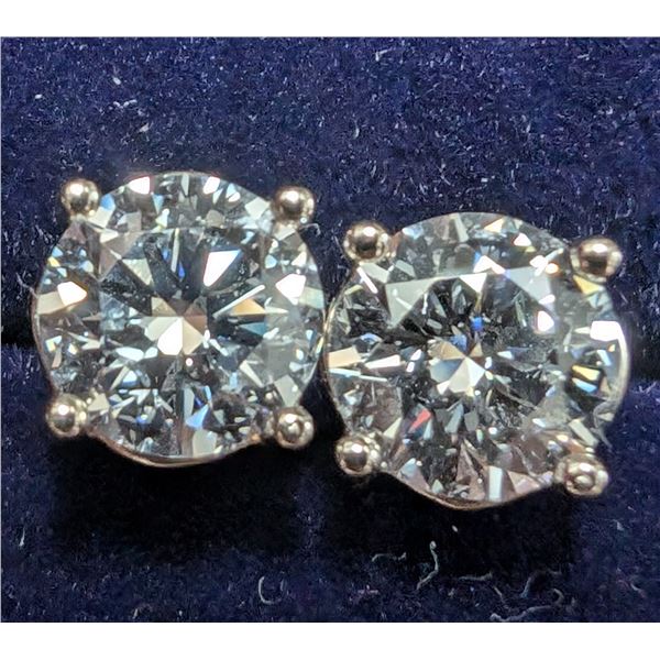 10K(1.43G), LAB DIAMOND (2.25CT)EARRINGS , APPRAISED INSURANCE VALUE $2325