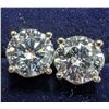 Image 1 : 10K(1.43G), LAB DIAMOND (2.25CT)EARRINGS , APPRAISED INSURANCE VALUE $2325
