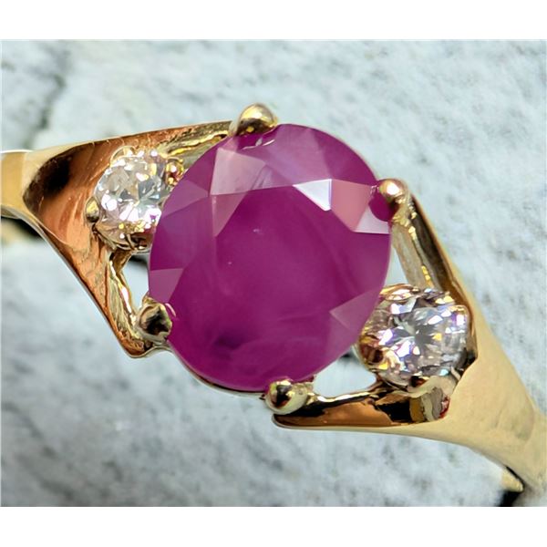 10K(1.2G), RUBY (0.45+0.06CT)RING, SIZE 6.5, APPRAISED INSURANCE VALUE $2100