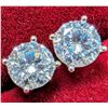 Image 1 : 10K(1G), LAB DIAMOND (1CT)EARRINGS , APPRAISED INSURANCE VALUE $910
