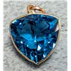 Image 1 : 10K(1.63G), BLUE TOPAZ (7CT) PENDANT, SUGGESTED RETAIL  VALUE $620