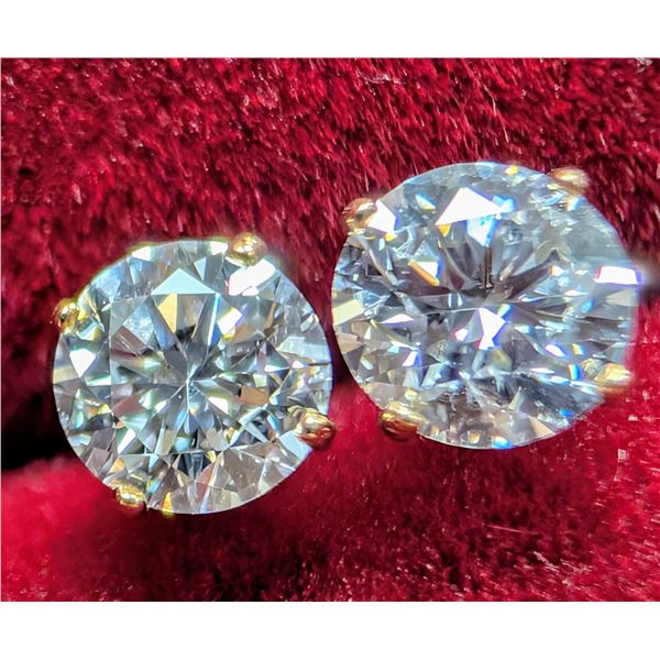 14K LAB DIAMOND (0.5CT)EARRING , SUGGESTED RETAIL VALUE $580