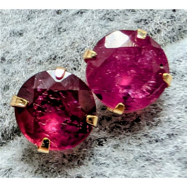 14K NATURAL RUBY (0.76CT)EARRINGS , SUGGESTED RETAIL VALUE $500