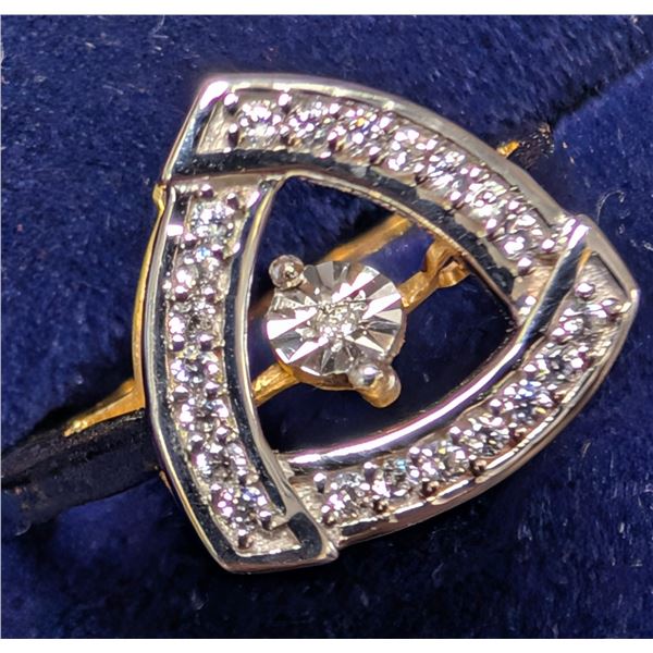 SILVER(3.08G), DANCING DIAMOND RING , SUGGESTED RETAIL VALUE $320