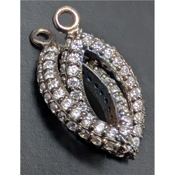 (3.5G), LINK BLACK RODIUM CZ PENDANT