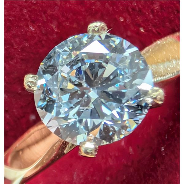 10K(2.3G), LAB DIAMOND (1.5CT) RING (SIZE6), SUGGESTED RETAIL VALUE $2700