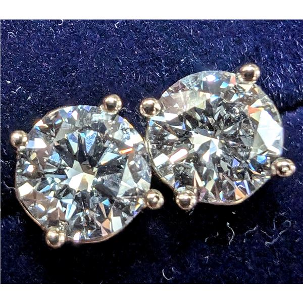 10K(1.26G), LAB DIAMOND (2.04CT) EARRINGS, APPRAISED INSURANCE VALUE $2000