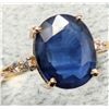 Image 1 : 10K(1.5G), BLUE SAPPHIRE (1.6CT), DIAMOND (0.04CT) RING (SIZE 6.5)  APPRAISED INSURANCE VALUE $1300