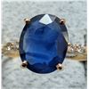 Image 2 : 10K(1.5G), BLUE SAPPHIRE (1.6CT), DIAMOND (0.04CT) RING (SIZE 6.5)  APPRAISED INSURANCE VALUE $1300