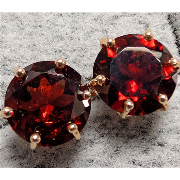 14K(0.76G), GENUINE GARNET (2CT) EARRINGS, SUGGESTED RETAIL VALUE $1200