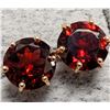 Image 1 : 14K(0.76G), GENUINE GARNET (2CT) EARRINGS, SUGGESTED RETAIL VALUE $1200