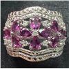 Image 1 : SILVER(6.26G), GRAPE GARNET (2.4CT) RING, SUGGESTED RETAIL VALUE $360