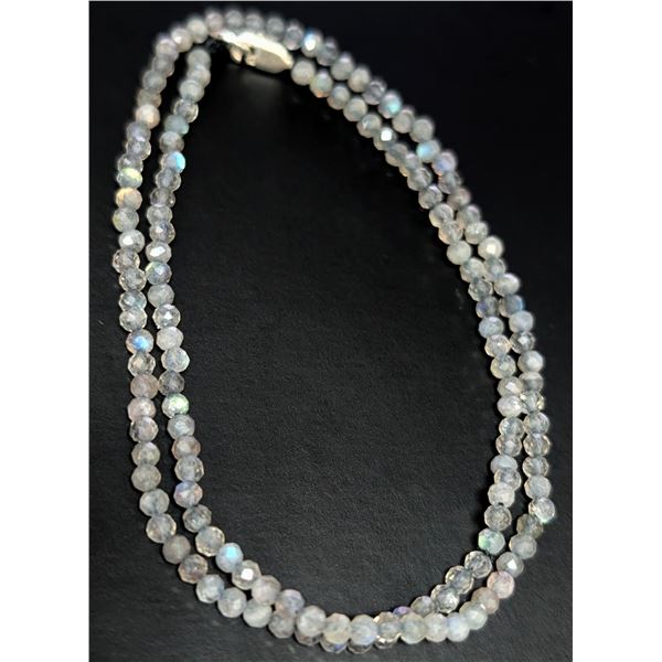 SILVER LABRODRITE NECKLACE 16"