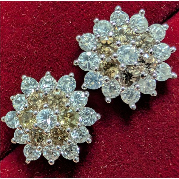 SILVER(4.8G),  SMOKEY QUARTZ (APP 1CT) EARRING, SUGGESTED RETAIL VALUE $300