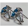 Image 2 : SILVER(4.4G),  BLUE TOPAZ  (APP 6CT) EARRING, SUGGESTED RETAIL VALUE $260