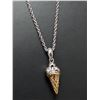 Image 2 : SILVER(3.27G),  GENUINE DIAMOND (0.01CT) NECKLACE 14-16"