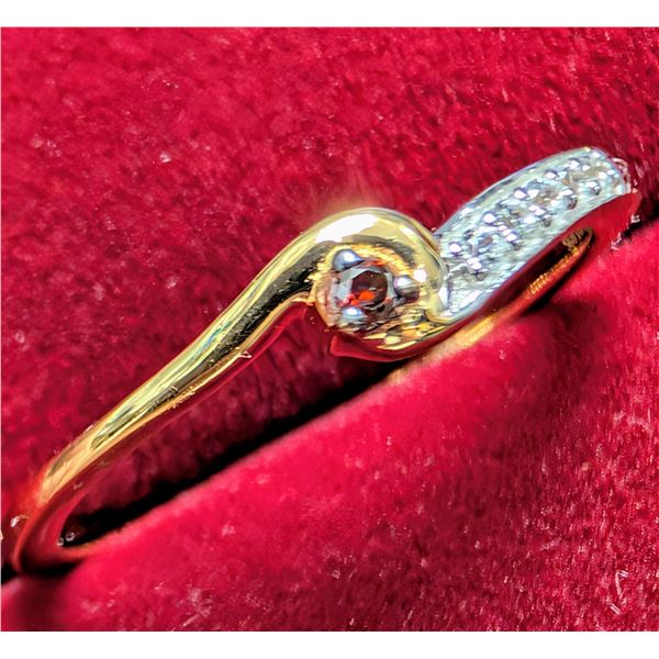 SILVER(1.4G),  LAB DIAMOND + CZ RING