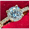 Image 1 : 10K(1.77G), LAB DIAMOND (1.1+0.08CT)RING, SIZE 6, APPRAISED INSURANCE VALUE $2100