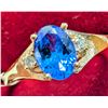 Image 1 : 10K(1.7G), TANZANITE (0.8CT), DIAMOND (0.04CT)RING, SIZE 7.25, APPRAISED INSURANCE VALUE $1285