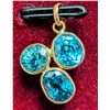 Image 1 : 10K(1.21G), NATURAL BLUE ZIRCON (4.9CT) PENDANT, APPRAISED INSURANCE VALUE $1000