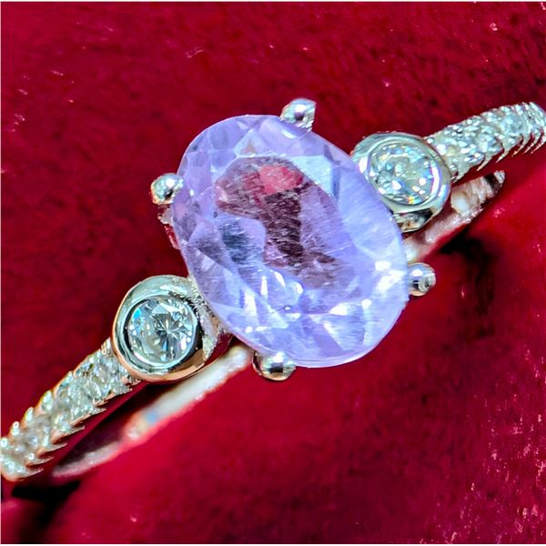 SILVER(2.01G), AMETHYST (1CT)RING