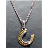 Image 1 : SILVER(2.35G), GENUINE DIAMOND (0.01CT) NECKLACE 15"