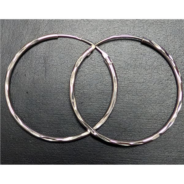 SILVER HOOP 25MM EARRINGS