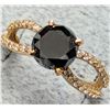 Image 2 : 10K(2.02G), BLACK DIAMOND (1.9CT), MOISSANITE (0.2CT) RING (SIZE 7)  APPRAISED INSURANCE VALUE $2835