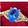 Image 2 : 10K(1.7G), TANZANITE (0.8CT), DIAMOND (0.04CT) RING SIZE 7) APPRAISED INSURANCE VALUE $1285