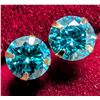 Image 1 : 14K( G), LAB BLUE DIAMOND (0.8CT) EARRING, SUGGESTED RETAIL VALUE $1200
