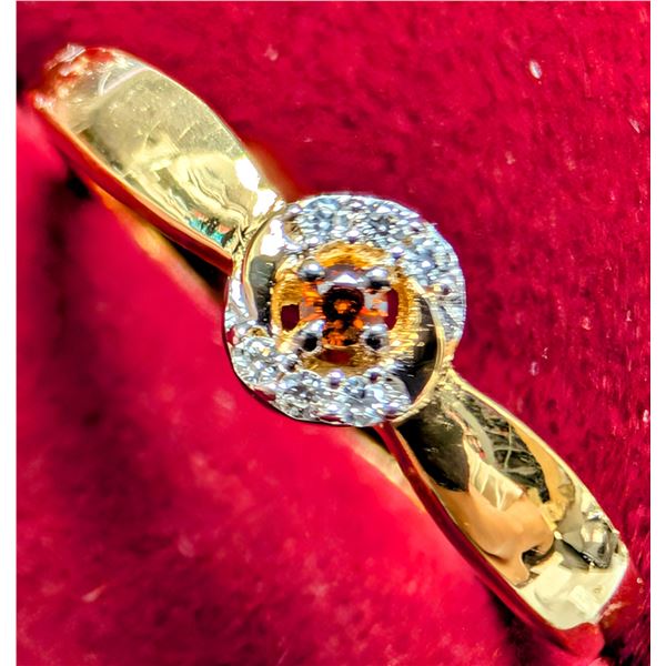 SILVER(1.3G), LAB DIAMOND + CZ RING