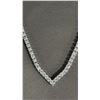 Image 2 : *NEW* PLATINUM PLATED 4 MM SIMULATED DIAMOND (CZ) PRINCESS CUT TENNIS NECKLACE: 18" LONG