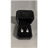 Image 2 : *NEW* PLATINUM PLATED PRINCESS CUT SIMULATED DIAMOND (CZ) LEVERBACK EARRINGS: 0.8 CT EACH
