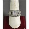 Image 1 : *NEW* PLATINUM PLATED 1 CT SIMULATED DIAMOND (CZ) MAN'S RING: RESIZEABLE