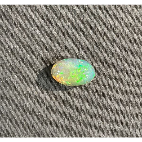 2 CT OVAL CABOCHON CUT NATURAL FIRE OPAL: 7MM X 11.4MM
