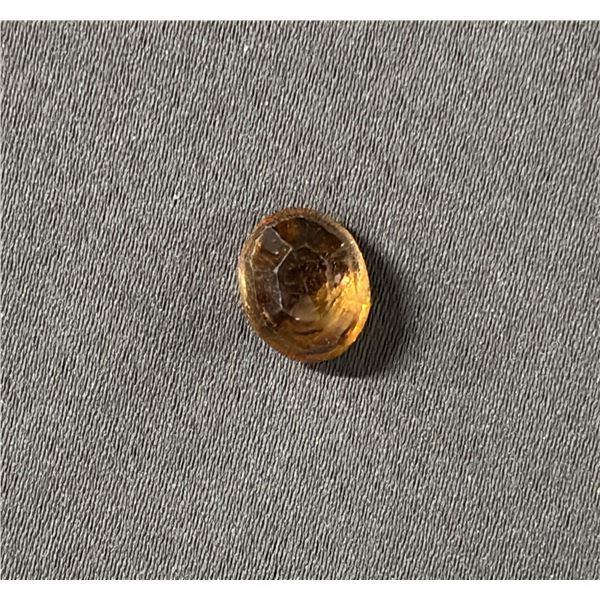 6.5 CT OVAL CUT NATURAL IMPERIAL TOPAZ: 9.3MM X 11.2MM