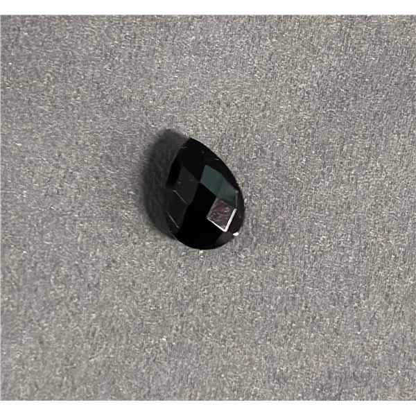 4.7CT PEAR CUT NATURAL BLACK ONYX: 10.1 MM X 14.1 MM