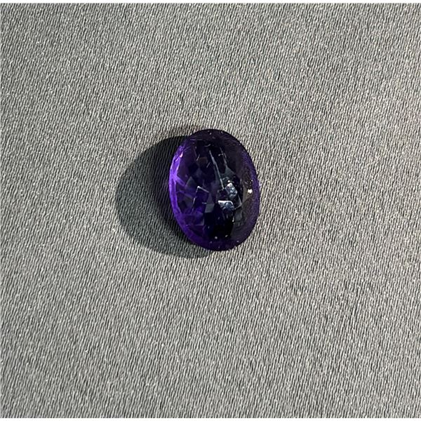 8.7CT OVAL CUT NATURAL AMETHYST: 11.4 MM X 15.8 MM