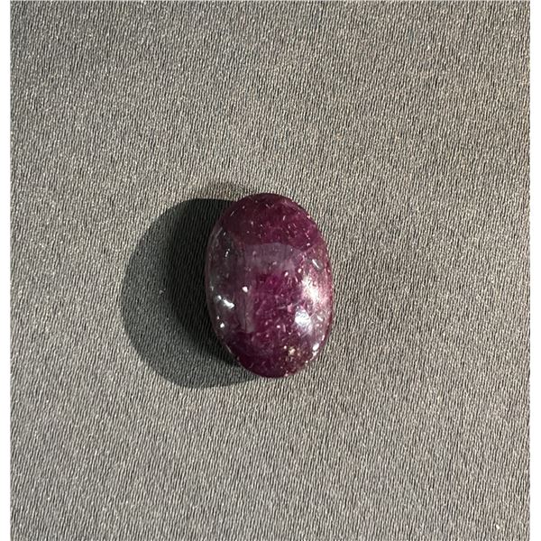 28.5CT OVAL CABOCHON CUT NATURAL RUBY: 13.6 MM X 19.5 MM
