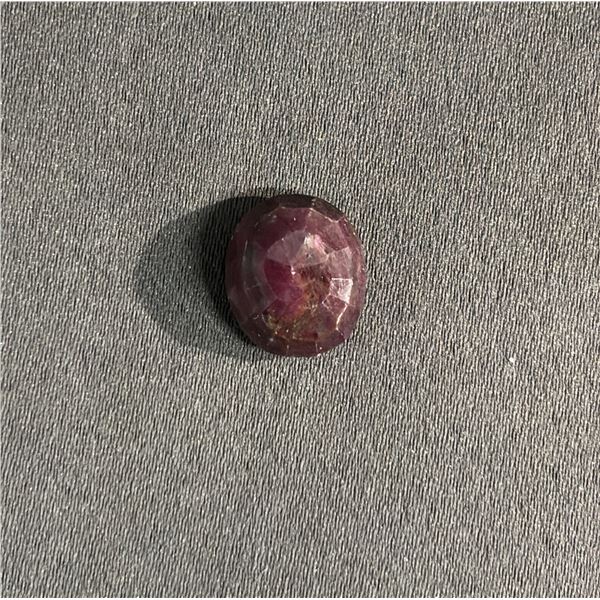 9CT OVAL CUT NATURAL RUBY: 11.6 MM X 13.4 MM