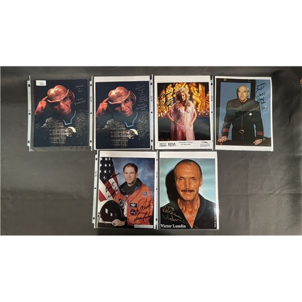 (6) ASSORTED AUTOGRAPHED STAR TREK & OTHER 8" X 10" PHOTOS