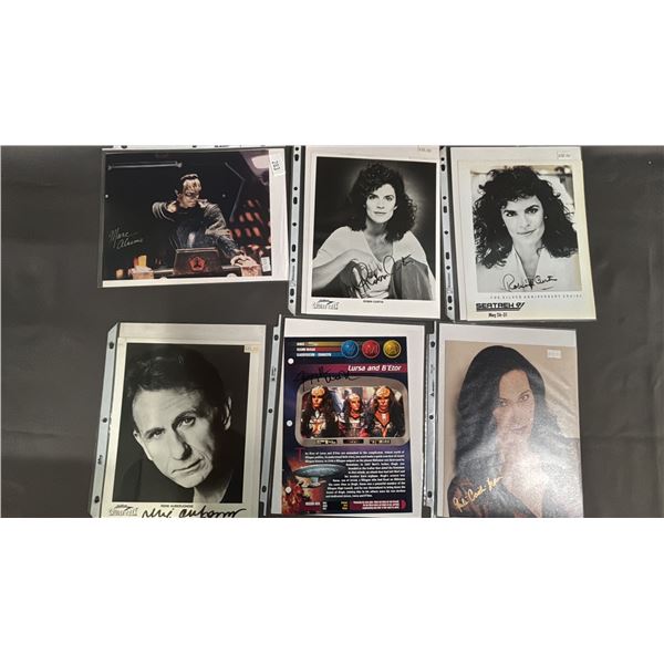 (6) ASSORTED AUTOGRAPHED 8" X 10" STAR TREK PHOTOS