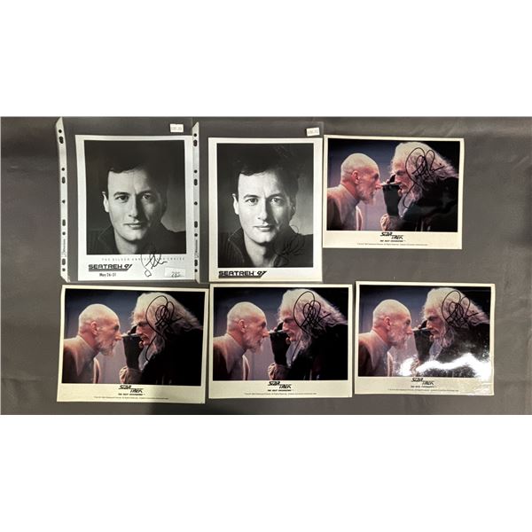 (6) AUTOGRAPHED 8" X 10" STAR TREK PHOTOS: 2 SETS OF DUPLICATES