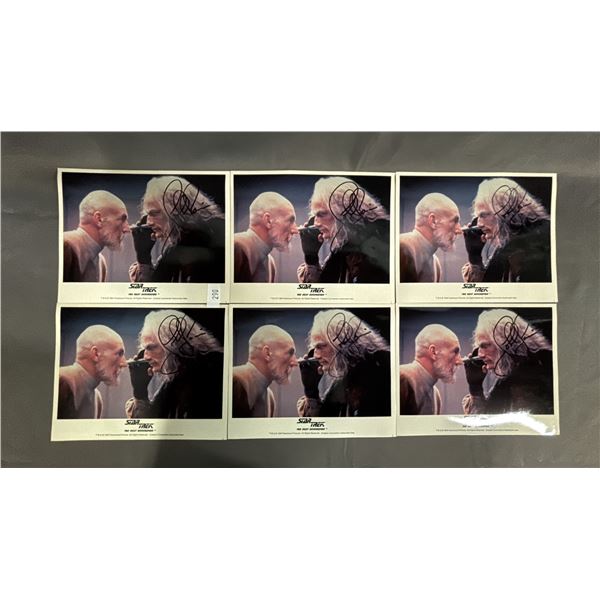 (6) AUTOGRAPHED 8"X10" STAR TREK TNG PHOTOS - *DUPLICATES*