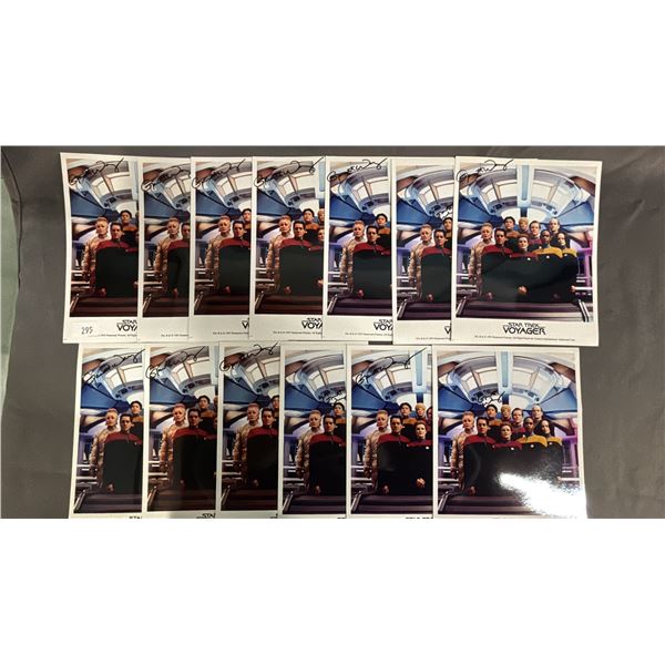 (13) STAR TREK VOYAGER 8" X 10" CAST PHOTOS SIGNED BY GARRETT WANG