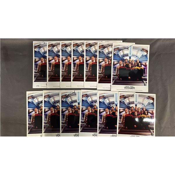 (13) STAR TREK VOYAGER 8" X 10" CAST PHOTOS SIGNED BY GARRETT WANG