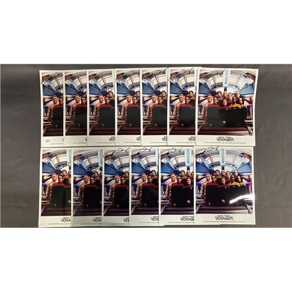 (13) STAR TREK VOYAGER 8" X 10" CAST PHOTOS SIGNED BY GARRETT WANG